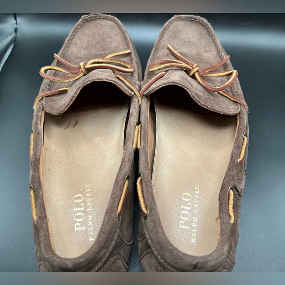 Polo Ralph Lauren Leather Brown Moccasin Loafers Driving Shoes Men’s 12D main image 8